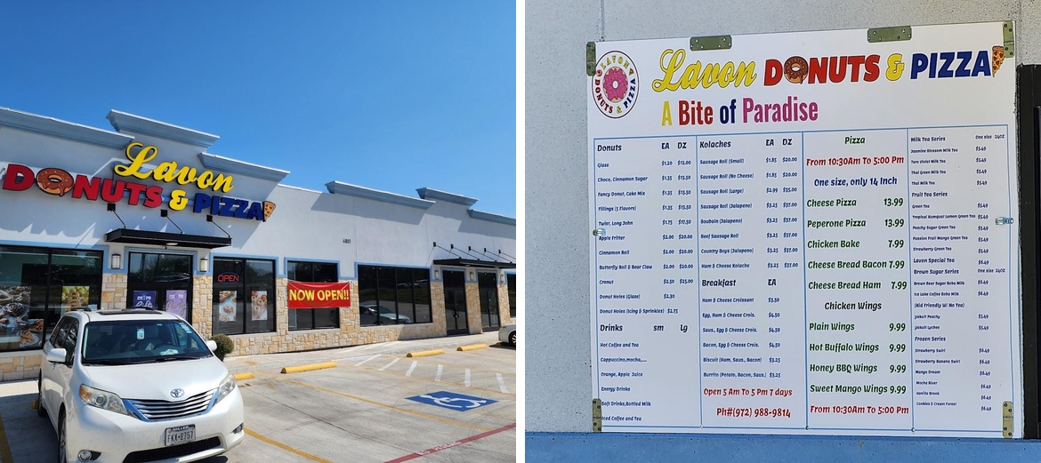 Lavon Donuts & Pizza Menu